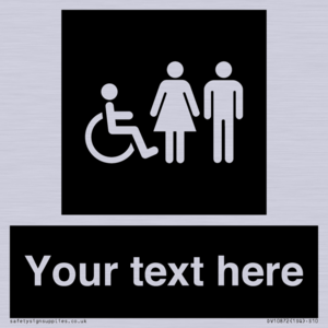 Custom information: black panel disabled female and male